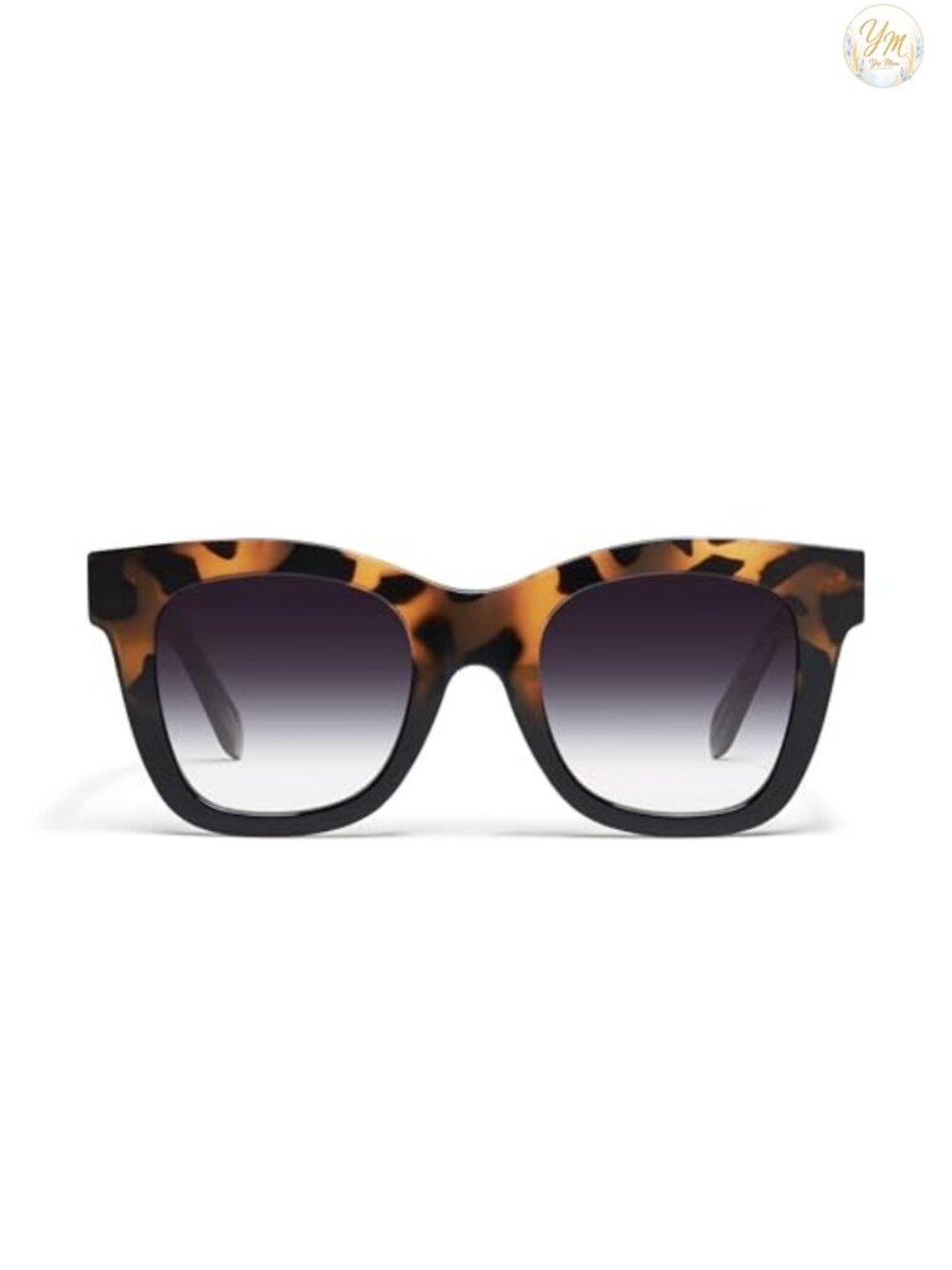 Oversized Square Sunglasses UV Protection Metal Bow Bar